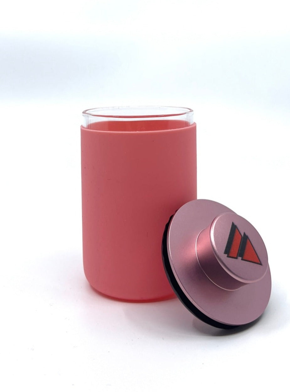 Storage jar, airtight with aircraft aluminum lid and silicone coating